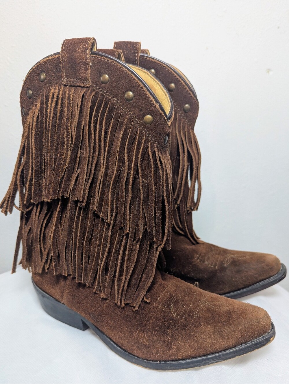 Shyanne Suede Leather Fringe Boots Girls 2